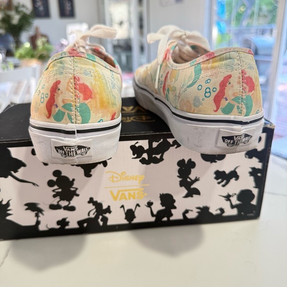 Vans White Low-Top Sneakers with Multicolor Mermaid Print - Picture 8 of 9